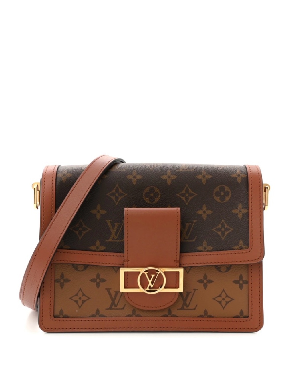 L V. Reverse Monogram Dauphine MM crossbody bag